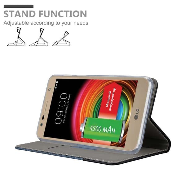 LG X POWER 2 Skal Plånboksfodral med magnetisk stängning, ståfunktion och kortficka