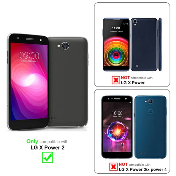 LG X POWER 2 Skal Plånboksfodral med magnetisk stängning, ståfunktion och kortficka