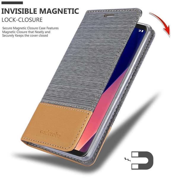 LG V30 / V30+ / V30S / V30S+ Skal Plånboksfodral med magnetisk stängning, ståfunktion och kortficka