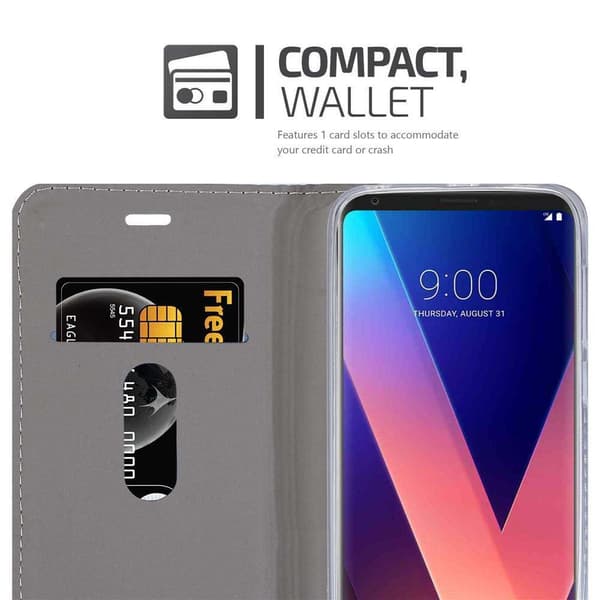 LG V30 / V30+ / V30S / V30S+ Skal Plånboksfodral med magnetisk stängning, ståfunktion och kortficka