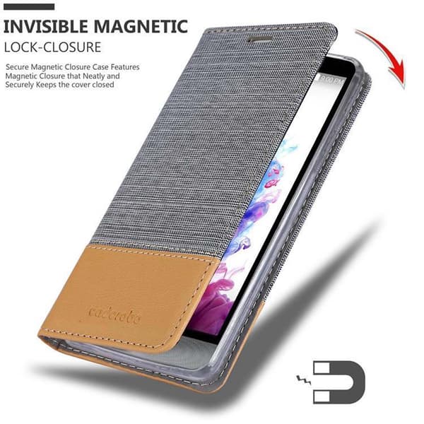 Deksel til LG STYLUS 3 Lommebokdeksel med magnetisk lukking, stativfunksjon og kortlomme