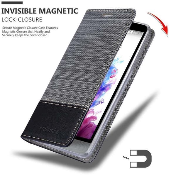 Deksel til LG STYLUS 3 Lommebokdeksel med magnetisk lukking, stativfunksjon og kortlomme
