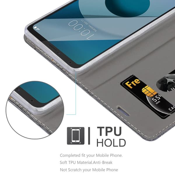 LG Q6 / G6 MINI Skal Plånboksfodral med magnetisk stängning, ståfunktion och kortficka