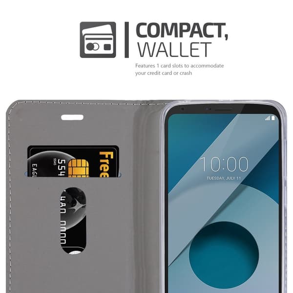 LG Q6 / G6 MINI Skal Plånboksfodral med magnetisk stängning, ståfunktion och kortficka