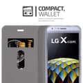 Miniatyrbilde 6 av 7: Deksel til LG X CAM Lommebokdeksel med magnetisk lukking, stativfunksjon og kortlomme