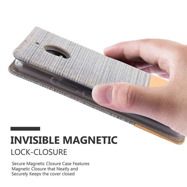 Motorola MOTO E4 Skal Plånboksfodral med magnetisk stängning, ståfunktion och kortficka