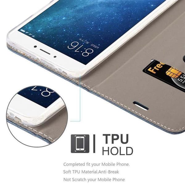 Xiaomi Mi MAX 2 Suojakotelo Suojakuori Lompakkokotelo Matkapuhelinkotelo jossa magneettisuljenta, jalusta-toiminto ja korttitasku
