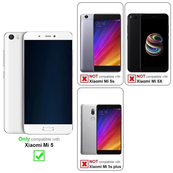 Xiaomi Mi 5 Skal Plånboksfodral med magnetisk stängning, ståfunktion och kortficka