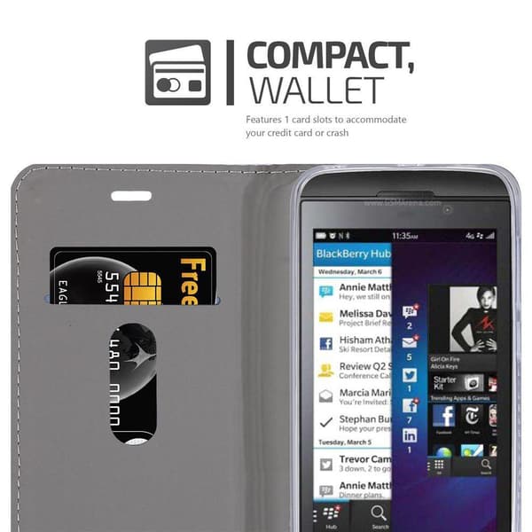 Blackberry Z10 Suojakotelo Suojakuori Lompakkokotelo Matkapuhelinkotelo jossa magneettisuljenta, jalusta-toiminto ja korttitasku