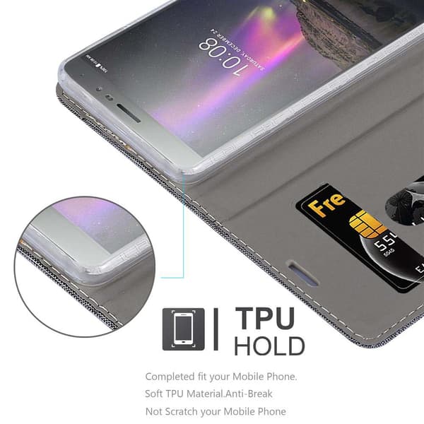 Lenovo P2 Skal Plånboksfodral med magnetisk stängning, ståfunktion och kortficka