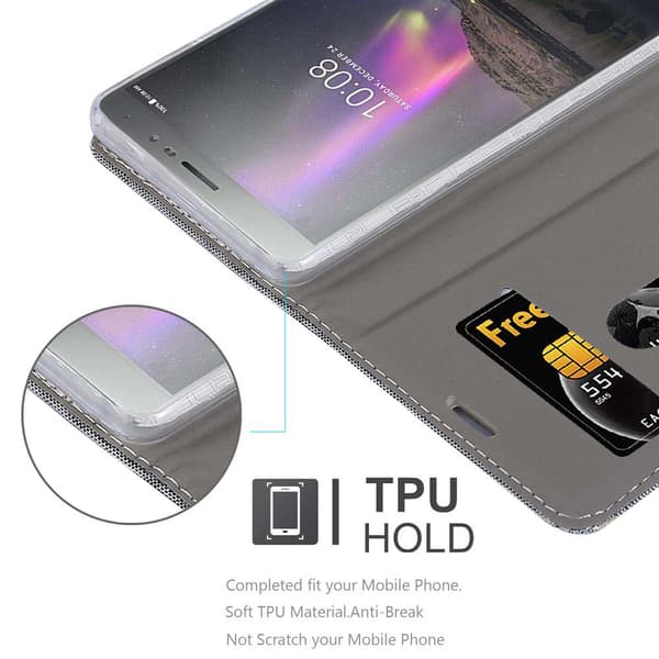 Lenovo P2 Skal Plånboksfodral med magnetisk stängning, ståfunktion och kortficka