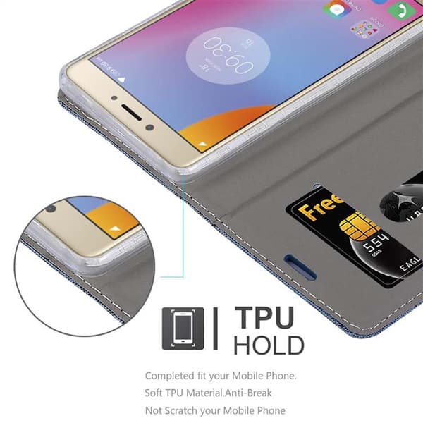 Lenovo K6 NOTE Skal Plånboksfodral med magnetisk stängning, ståfunktion och kortficka