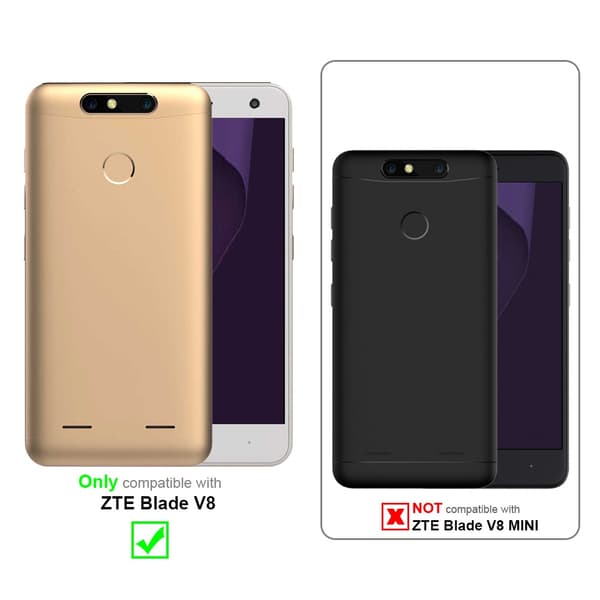 ZTE Blade V8 Skal Plånboksfodral med magnetisk stängning, ståfunktion och kortficka