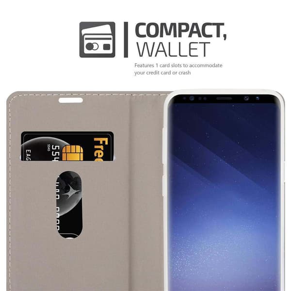 Deksel til Samsung Galaxy S9 Lommebokdeksel med magnetisk lukking, stativfunksjon og kortlomme