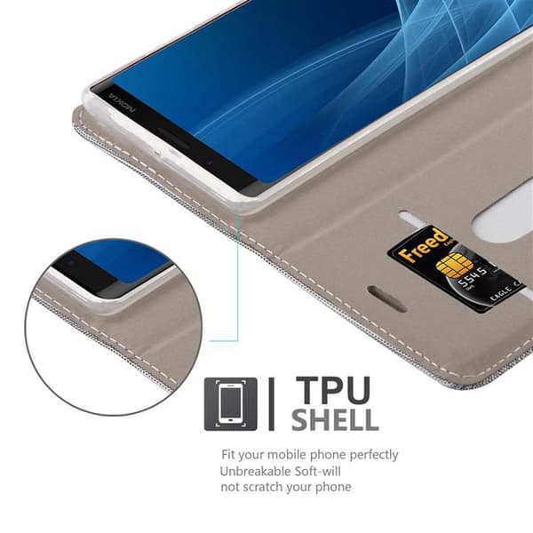 Nokia 8 Sirocco Skal Plånboksfodral med magnetisk stängning, ståfunktion och kortficka