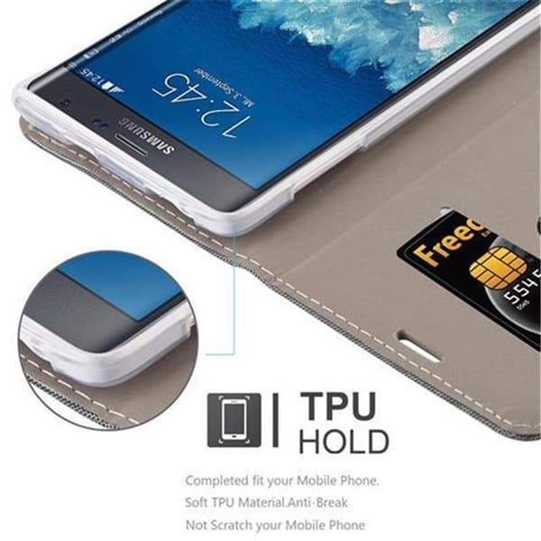 Samsung Galaxy NOTE EDGE Suojakotelo Suojakuori Lompakkokotelo Matkapuhelinkotelo jossa magneettisuljenta, jalusta-toiminto ja korttitasku