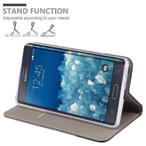 Samsung Galaxy NOTE EDGE Suojakotelo Suojakuori Lompakkokotelo Matkapuhelinkotelo jossa magneettisuljenta, jalusta-toiminto ja korttitasku