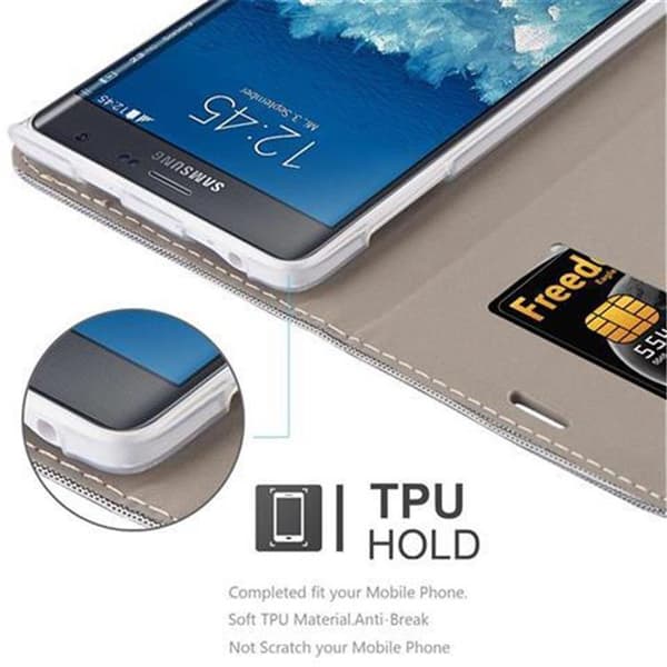 Samsung Galaxy NOTE EDGE Suojakotelo Suojakuori Lompakkokotelo Matkapuhelinkotelo jossa magneettisuljenta, jalusta-toiminto ja korttitasku