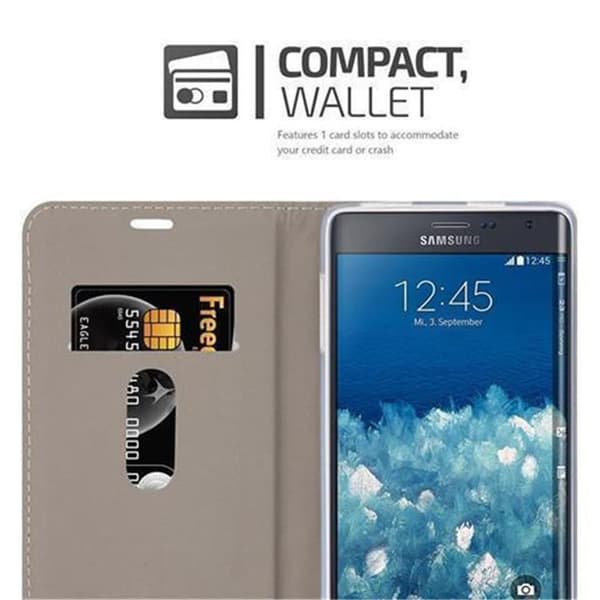 Samsung Galaxy NOTE EDGE Suojakotelo Suojakuori Lompakkokotelo Matkapuhelinkotelo jossa magneettisuljenta, jalusta-toiminto ja korttitasku