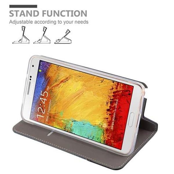 Deksel til Samsung Galaxy NOTE 3 Lommebokdeksel med magnetisk lukking, stativfunksjon og kortlomme