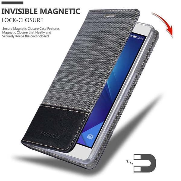 Honor 7 Suojakotelo Suojakuori Lompakkokotelo Matkapuhelinkotelo jossa magneettisuljenta, jalusta-toiminto ja korttitasku