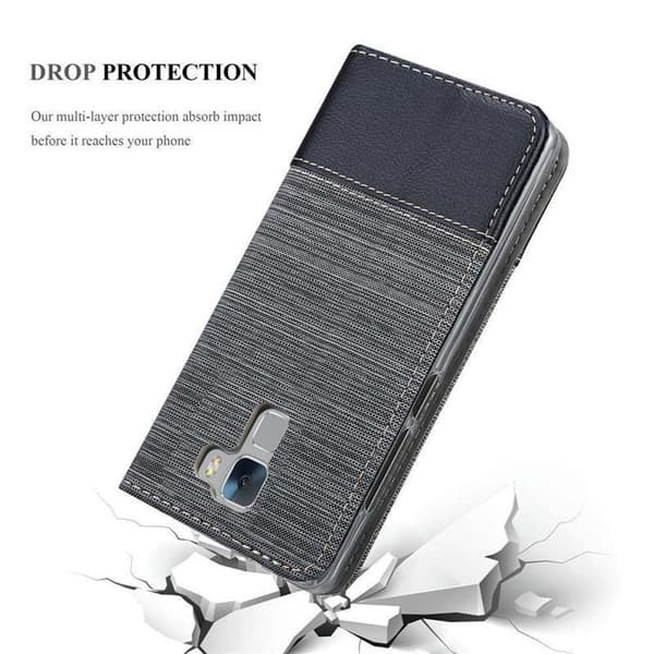 Honor 7 Suojakotelo Suojakuori Lompakkokotelo Matkapuhelinkotelo jossa magneettisuljenta, jalusta-toiminto ja korttitasku