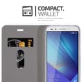 Pikkukuva 7 / 8: Honor 7 Suojakotelo Suojakuori Lompakkokotelo Matkapuhelinkotelo jossa magneettisuljenta, jalusta-toiminto ja korttitasku