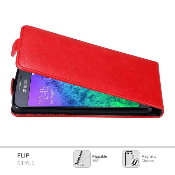 Deksel til Samsung Galaxy ALPHA Flip Etui med magnetisk lukking