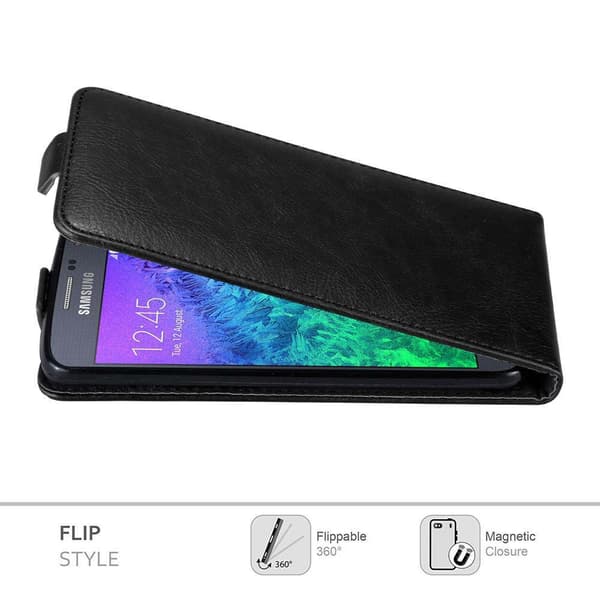 Deksel til Samsung Galaxy ALPHA Flip Etui med magnetisk lukking