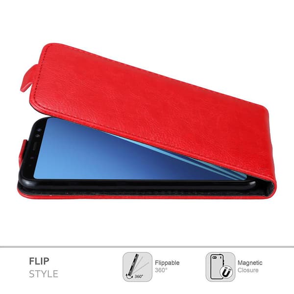 Samsung Galaxy A8 2018 Suojakotelo Suojakuori Lompakkokotelo Matkapuhelinkotelo flip muotoilu magneettisuljenta