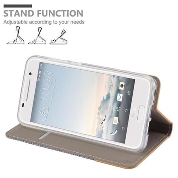 HTC ONE A9 Suojakotelo Suojakuori Lompakkokotelo Matkapuhelinkotelo jossa magneettisuljenta, jalusta-toiminto ja korttitasku