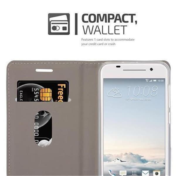 HTC ONE A9 Suojakotelo Suojakuori Lompakkokotelo Matkapuhelinkotelo jossa magneettisuljenta, jalusta-toiminto ja korttitasku