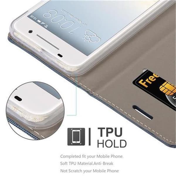 HTC ONE A9 Suojakotelo Suojakuori Lompakkokotelo Matkapuhelinkotelo jossa magneettisuljenta, jalusta-toiminto ja korttitasku