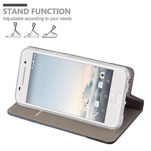 HTC ONE A9 Suojakotelo Suojakuori Lompakkokotelo Matkapuhelinkotelo jossa magneettisuljenta, jalusta-toiminto ja korttitasku