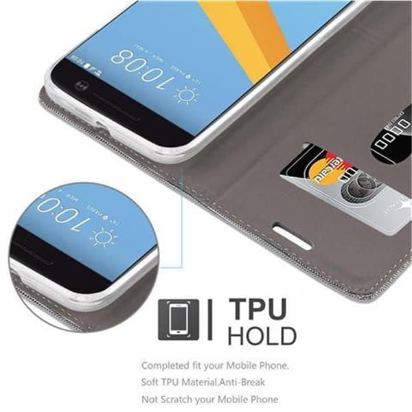 HTC ONE M10 Suojakotelo Suojakuori Lompakkokotelo Matkapuhelinkotelo jossa magneettisuljenta, jalusta-toiminto ja korttitasku