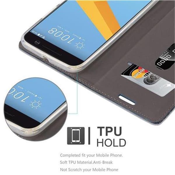 HTC ONE M10 Suojakotelo Suojakuori Lompakkokotelo Matkapuhelinkotelo jossa magneettisuljenta, jalusta-toiminto ja korttitasku