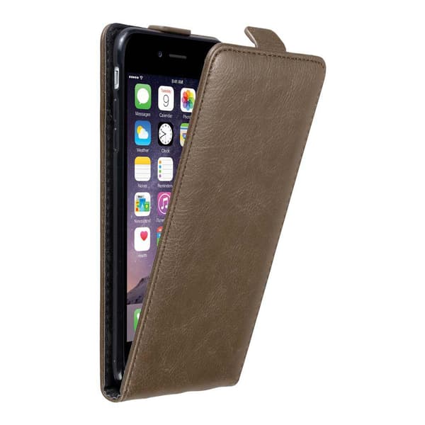 Skyddsfodral för iPhone 6 PLUS / 6S PLUS Fodral Skal i flipdesign med magnetisk stängning Case Cover KAFFE BRUN