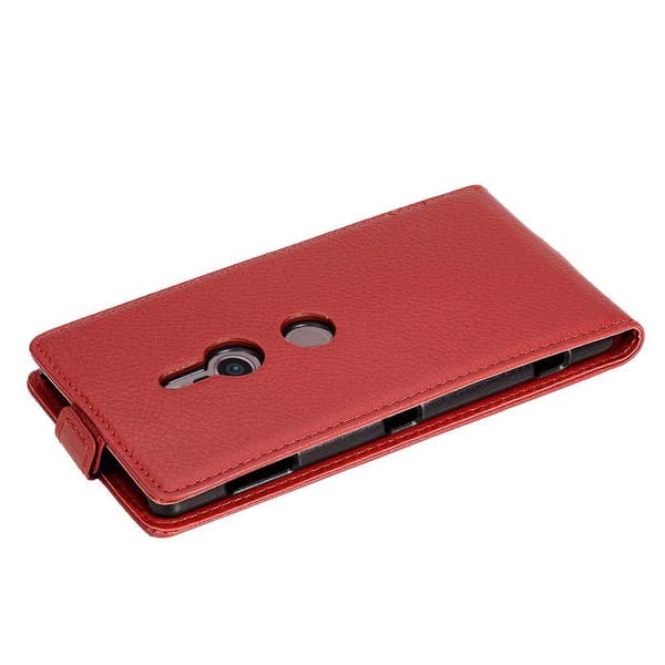 Skyddsfodral för Sony Xperia XZ2 Fodral Skal Mobilskydd i flipdesign av texturerat konstläder Case Cover