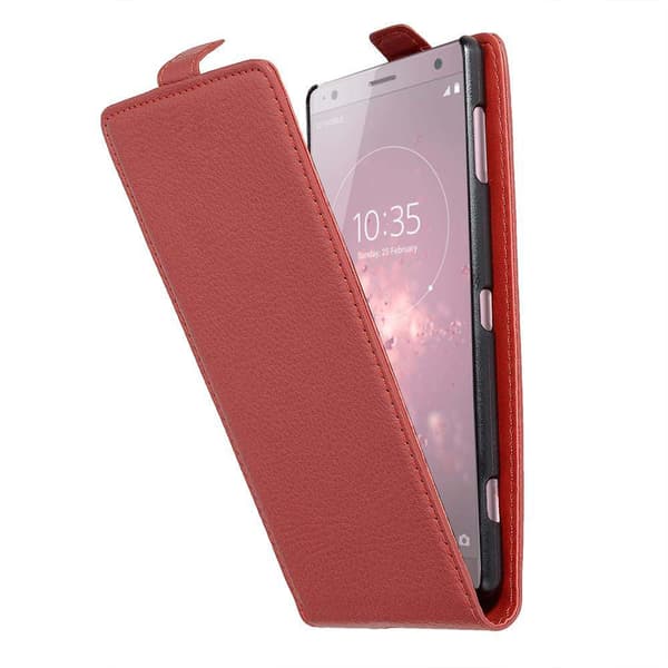 Skyddsfodral för Sony Xperia XZ2 Fodral Skal Mobilskydd i flipdesign av texturerat konstläder Case Cover