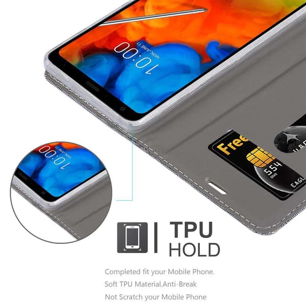 LG Q STYLUS Skal Plånboksfodral med magnetisk stängning, ståfunktion och kortficka