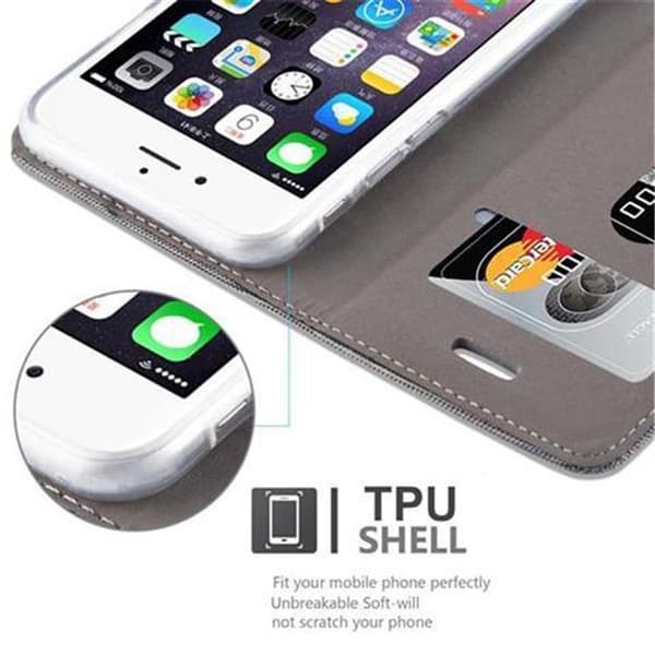 iPhone 6 PLUS / 6S PLUS Suojakotelo Suojakuori Lompakkokotelo Matkapuhelinkotelo jossa magneettisuljenta, jalusta-toiminto ja korttitasku