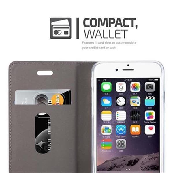 iPhone 6 PLUS / 6S PLUS Suojakotelo Suojakuori Lompakkokotelo Matkapuhelinkotelo jossa magneettisuljenta, jalusta-toiminto ja korttitasku