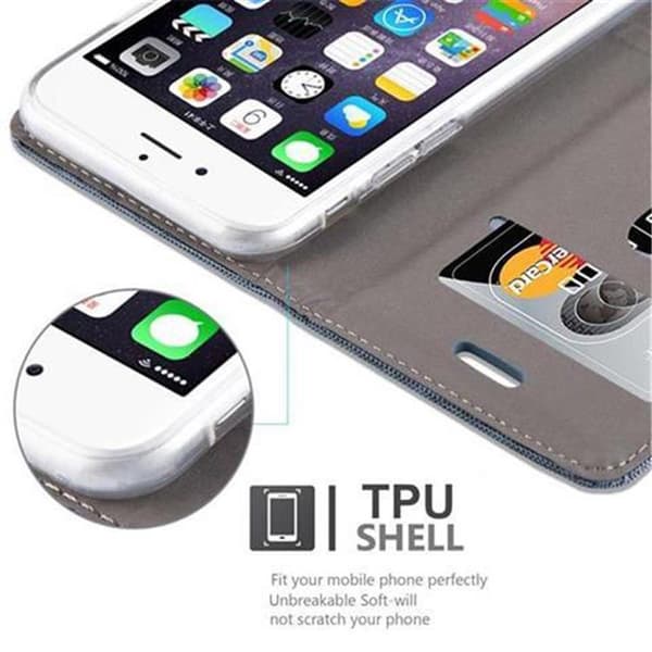 iPhone 6 PLUS / 6S PLUS Suojakotelo Suojakuori Lompakkokotelo Matkapuhelinkotelo jossa magneettisuljenta, jalusta-toiminto ja korttitasku