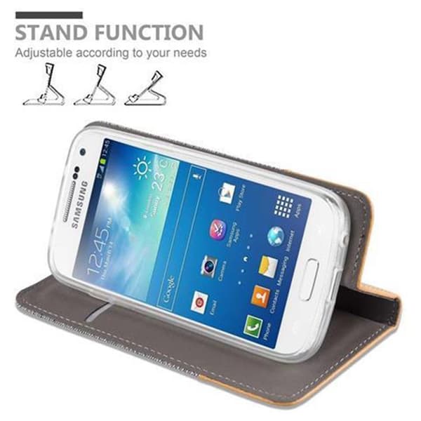 Samsung Galaxy S4 MINI Skal Plånboksfodral med magnetisk stängning, ståfunktion och kortficka