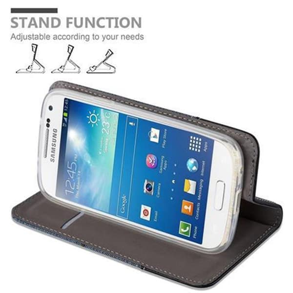 Samsung Galaxy S4 MINI Skal Plånboksfodral med magnetisk stängning, ståfunktion och kortficka