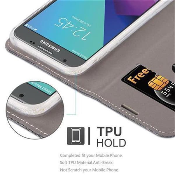 Deksel til Samsung Galaxy J7 2017 US Version Lommebokdeksel med magnetisk lukking, stativfunksjon og kortlomme