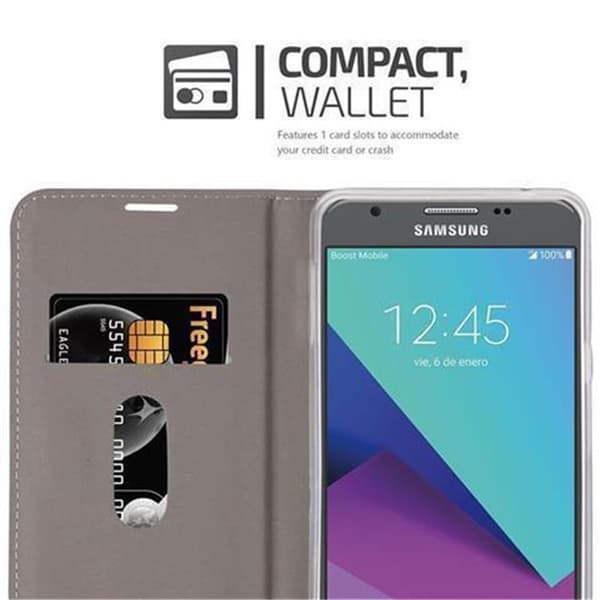 Deksel til Samsung Galaxy J7 2017 US Version Lommebokdeksel med magnetisk lukking, stativfunksjon og kortlomme