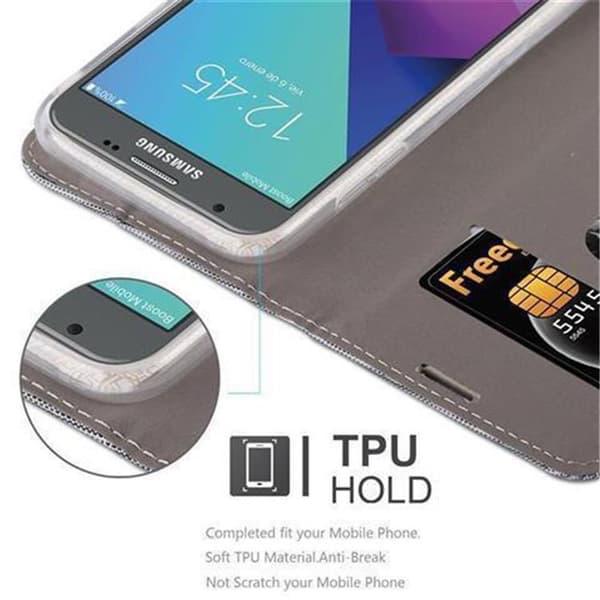 Deksel til Samsung Galaxy J7 2017 US Version Lommebokdeksel med magnetisk lukking, stativfunksjon og kortlomme