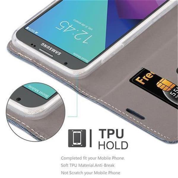 Deksel til Samsung Galaxy J7 2017 US Version Lommebokdeksel med magnetisk lukking, stativfunksjon og kortlomme