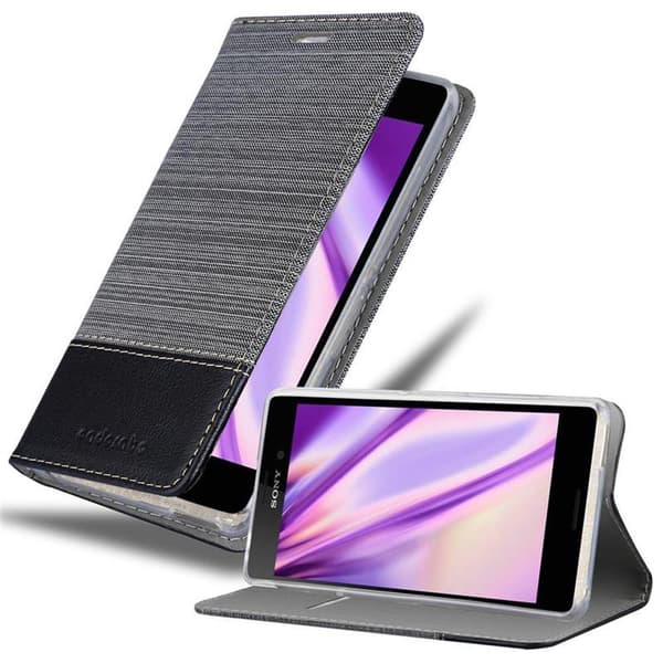 Sony Xperia M4 AQUA Suojakotelo Suojakuori Lompakkokotelo Matkapuhelinkotelo jossa magneettisuljenta, jalusta-toiminto ja korttitasku